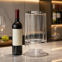 Glacière ronde en acrylique de 5 L pour boissons, seaux à glace et bacs à boissons