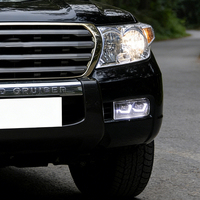 Ensemble de feux antibrouillard LED KGKB pour Toyota Land Cruiser LC200 J200 2008-2011, mise à niveau DRL bicolore, Plug & Play