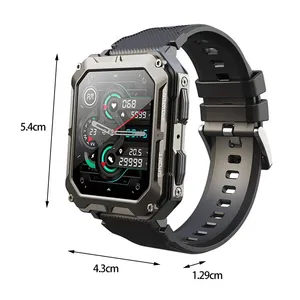 C20 Pro Smartwatch IP68 Ngoài Trời Thể Thao Phong Cách Bt Điện Thoại Quay Số Cuộc Gọi Câu Trả Lời Cuộc Gọi 380 MAh Dài Tuổi thọ pin - Product Image 3
