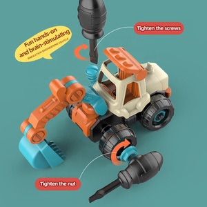 Mini Vehículo de Ingeniería de Simulación, el Niño Comenzó a Ensamblar y Desmontar el Coche de Juguete con Tornillos, Coche de Ingeniería Desmontable para Niños - Product Image 6