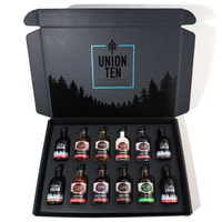Vente en gros de flacons compte-gouttes en verre noir personnalisés de 50 ml, emballage en carton, boîte d'expédition, gaufrage, doublure en éponge, revêtement UV écologique