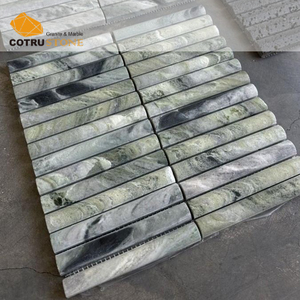 Tuiles en marbre cannelées, garniture en bambou rainurée, <span class=keywords><strong>cabochon</strong></span>, mosaïque courte, panneaux de porte, tuiles murales en pierre personnalisées pour salle de bain - Product Image 5