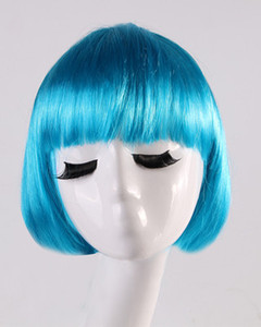 Pelucas Sintéticas Cortas de Diseño de Lujo, Resistentes a Altas Temperaturas, Lisas, 100% de Densidad, Hechas a Máquina para Mujeres - Product Image 3