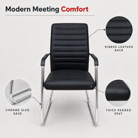 Vente directe usine : Chaise de bureau moderne pour salle d'attente commerciale, salle de conférence et visiteurs
