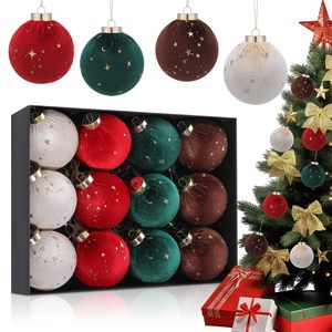 Bolas de Navidad de Plástico Nuevas al por Mayor de 8 cm, Estilo Festivo, Ropa Personalizada, Envoltura de Lujo, Bola de Navidad - Product Image 1