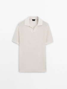 Áo Polo Nam Dệt Kim Tùy Chỉnh OEM, Áo Len Cotton Dệt Kim Lưới, Áo Len Dệt Kim Lưới Nam - Product Image 6