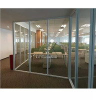 Desain Rangka Partisi Dinding Kantor Sekolah Pelatihan Ruang Belajar Partisi Kaca Aluminium