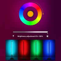 Nouvelle lampe de table LED RGB à fond rond pour ordinateur, jeux, rythme musical, diffusion en direct et capture sonore, intelligente