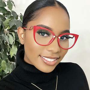 Gafas de Computadora con Marco Grande y Colorido Estilo Vintage 2025, Gafas de Ojo de Gato con Protección Contra la Luz Azul para Mujer - Product Image 2