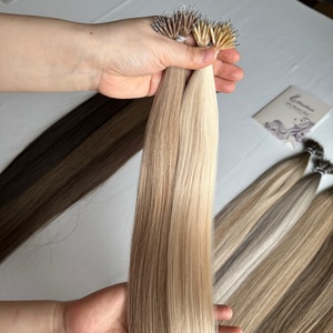 T16A 60A Ombre biondo frassino Nano anello per <span class=keywords><strong>capelli</strong></span> Extension europea colore <span class=keywords><strong>chiaro</strong></span> grezzo <span class=keywords><strong>capelli</strong></span> di cheratina lisci con punta Nano - Product Image 3