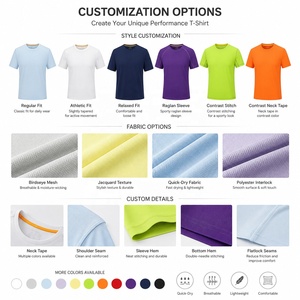 T-shirt de sport respirant et écologique pour homme, personnalisé avec logo, en polyester 100% de 340g, séchage rapide, coupe lourde et unie - Product Image 4
