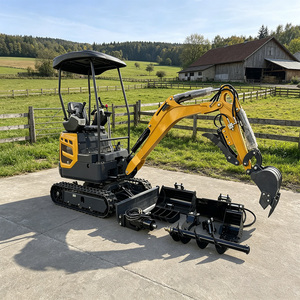 Mini-excavatrice agricole la plus vendue, 1,6 tonne, sur chenilles en caoutchouc, petite pelle multifonctionnelle, bagger hydraulique - Product Image 1