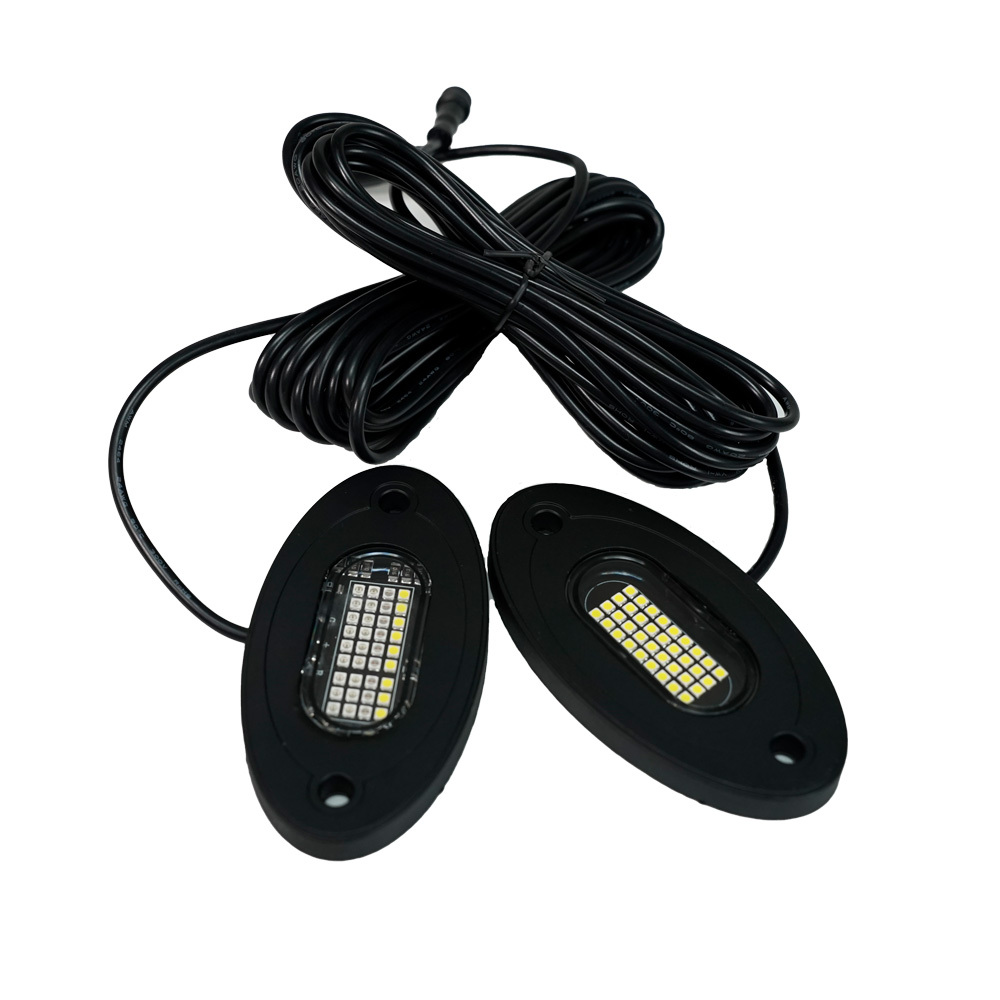 36LED Rock Lights White&RGBW Light 12Pod High Brightness Flashing Music Mode Wheel Well Light for Truck ATV UTV RZR SUV