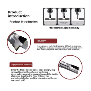 Oem High Gloss Odm <strong>End</strong> <strong>Mill</strong> Single Double <strong>Pcd</strong> Tool Head For Acrylic Aluminum Mirror Engraving Milling Cutter - Product Image 3