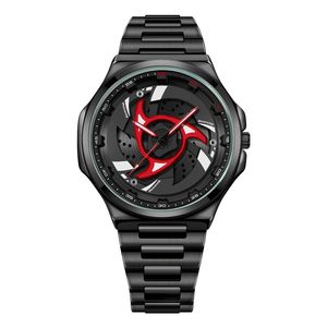 Montre Homme de Haute Qualité Quartz Roue de Voiture Tournante Bande en Acier Inoxydable Étanche Sport Casual Cadeau - Product Image 1