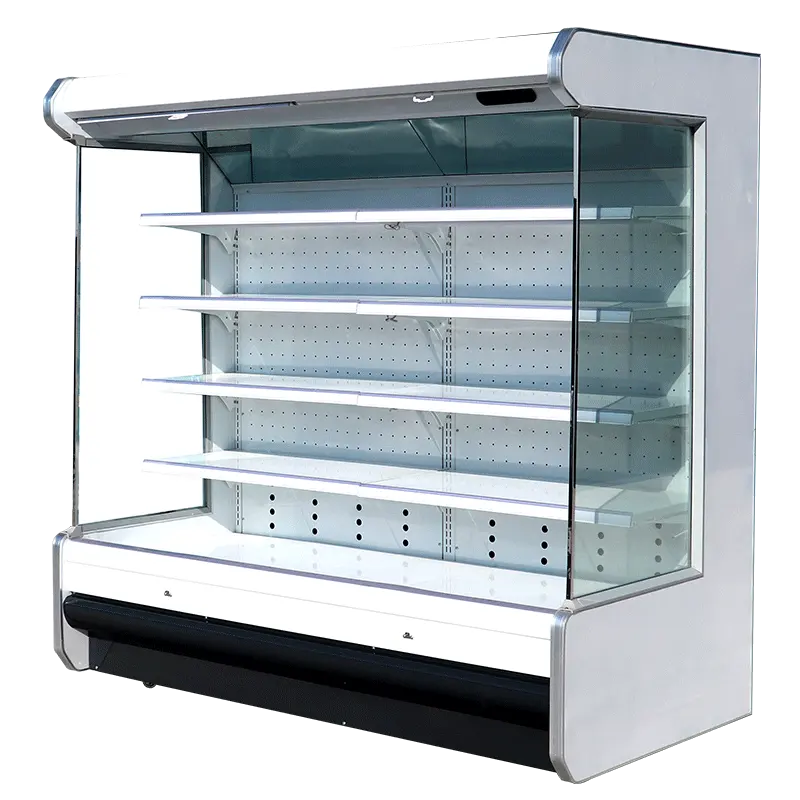 Cửa Kính Tủ Lạnh Siêu Thị Trái Cây Tủ Lạnh Hiển Thị Tủ Đông Rau Quả Máy Làm Lạnh
