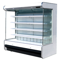 Réfrigérateur à porte vitrée pour supermarché, vitrine réfrigérée pour fruits et légumes avec thermostat réglable