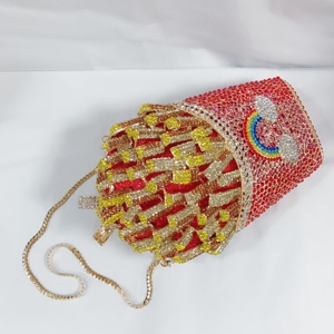 Bolsos de Noche de Lujo con Diamantes de Imitación para Mujer, Bolsos de Mano de Metal con Cristales, Venta al por Mayor de Fábrica Daiwei, en Stock - Product Image 6