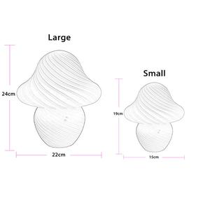 Glass <b>LED</b> Desk Lamp for Bedroom <b>Bedside</b> Korean Ins Style Striped Mushroom <b>Table</b> Lamp Decor Cute Glass Translucent <b>Bedside</b> Lamp - Product Image 6