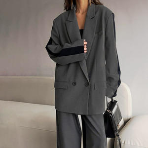 Enyami setelan baju wanita lengan panjang, setelan baju wanita perca, jaket celana panjang, Blazer lengan panjang, pakaian kantor, setelan wanita elegan, perca, 2 potong - Product Image 2