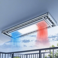 Etendoir à linge pliant automatique pour plafond, pour maison intelligente, lumière LED, balcon intérieur, sèche-linge électrique Uv