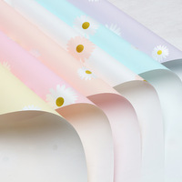 Papier d'emballage pour bouquet de fleurs imprimé marguerite coréenne, imperméable, fournitures pour fleuristes, vente en gros