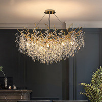 Prix d'Usine Suspensions Modernes Salon Lustre Branche d'Arbre Cristal