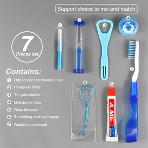 Kit de cuidado bucal y ortodoncia Tooth Point, juego de viaje de 7 piezas, limpieza portátil para aparatos de ortodoncia para adultos - Product Image 4