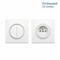 Prise modulaire standard européenne, unipolaire, 250V, matériau PC ignifuge, fourniture électrique professionnelle, ingénierie