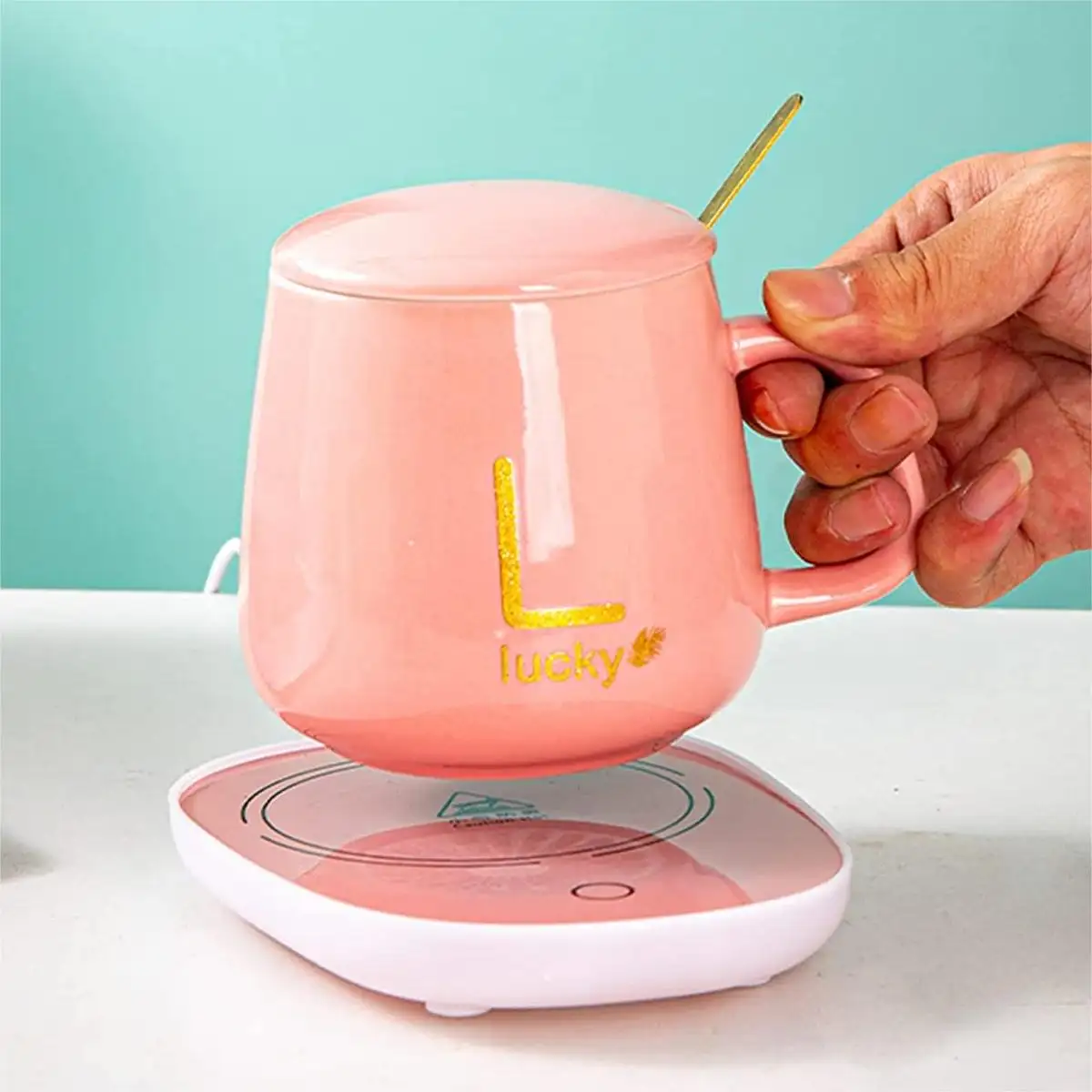 USB Constant Temperature Coaster Heating Ceramic Mug Smart Ceramic Tea Coffee Mug Cup And Warmer