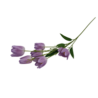 Vente en gros de fleurs artificielles en soie, tulipes dégradées à longue tige de 83 cm, tulipes artificielles personnalisées pour la décoration florale de mariage et de la maison
