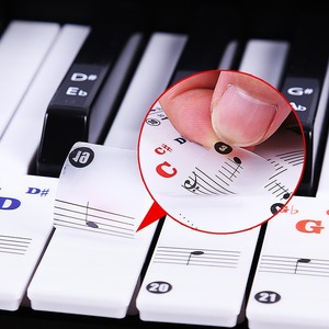 Autocollants pour clavier de piano, 88, 61, 54, 49 touches, étiquettes de notes musicales pour clavier électronique, aide à l'apprentissage et à la pratique du piano - Product Image 2