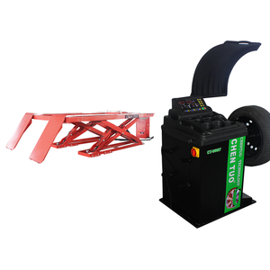 Elevador de Autos Portátil, Elevador Móvil para Taller Mecánico, 5t 4000kg, Elevación Media, Cuatro Cilindros Hidráulicos, Tijera de Acero, CHENTUO CT607 - Product Image 1