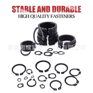 External Circclip Snap Retaining Rings M4 M28 Carbon Steel 300pcs Metric C Shape Shaft Fixing Kit - Product Image 2