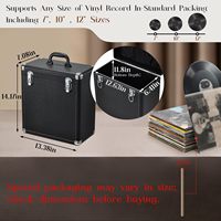 Boîte de rangement pour disques vinyles personnalisée, organisateur de disques, rangement pour plus de 30 disques simples, caisse de rangement pliable, étui pour collection d'albums