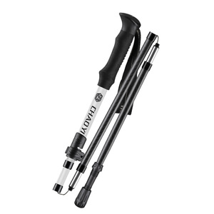 Bâtons de randonnée Cy Trekking en alliage d'aluminium, 5 sections pliables, légers et portables, pour la marche en plein air - Product Image 1