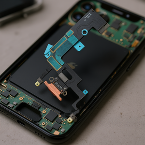 Cable flexible con conector de carga Lightning y micrófono para iPhone Xr Coral - Product Image 3