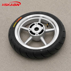 Ruedas HSKABIN de <span class=keywords><strong>12</strong></span> Pulgadas 90/90-<span class=keywords><strong>12</strong></span> 120/70-<span class=keywords><strong>12</strong></span> Curve Super Moto para Tuttio Yozma en Bicicleta Eléctrica de Cross <span class=keywords><strong>10</strong></span>, Neumáticos Kenda Cromados - Product Image 1