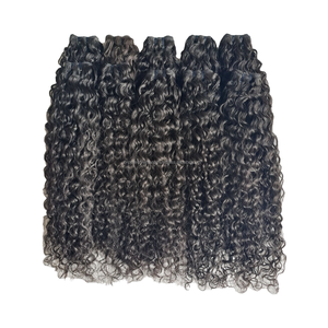 Vente en gros de mèches de cheveux vierges à 100 %, cuticules alignées, Remy, ondulation naturelle, non traitées, brutes, double trame, fournisseur indien - Product Image 4