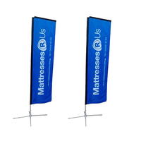 Promotion de la publicité personnalisée bannière volante en plein air drapeaux larme plume rectangle drapeau de plage