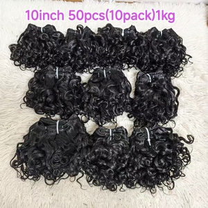 Promoción Letsfly: Paquetes de Cabello Humano 100% Natural Negro 9A Remy Brasileño de 10 Pulgadas, 50 Piezas, 1 kg, en Oferta a $1.2 - Product Image 3