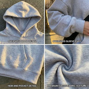 Sudadera con Capucha de Alta Calidad y Bajo Costo al por Mayor, Sudadera Holgada con Hombros Caídos, Forro Polar Grueso, Sudadera con Logotipo Personalizado para Mujer - Product Image 4