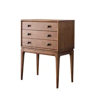 Groothandel 4 layer houten meubelen kast-Hoge Kwaliteit Nordic Stijl Natuurlijke Rotan Living Massief Houten Dressoir Opbergkast