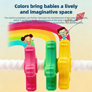 Jouet éducatif pour enfants Bechotoy, anneaux empilables musicaux arc-en-ciel en plastique, pour les enfants de 0 à 24 mois - Product Image 4