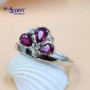 แหวนดีไซน์ดอกไม้ธรรมชาติ925เครื่องประดับเงินสเตอร์ลิงแหวนปรับแต่งเครื่องประดับผู้ผลิต sarva การสร้างอุทัยปุระ - Product Image 3