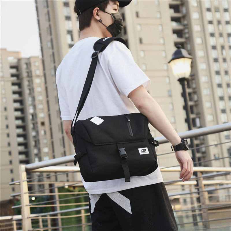 Casual Travel Lebar Tali Bahu Tas New Nylon Crossbody Bag Teen Smart  Shoulder Bag Men