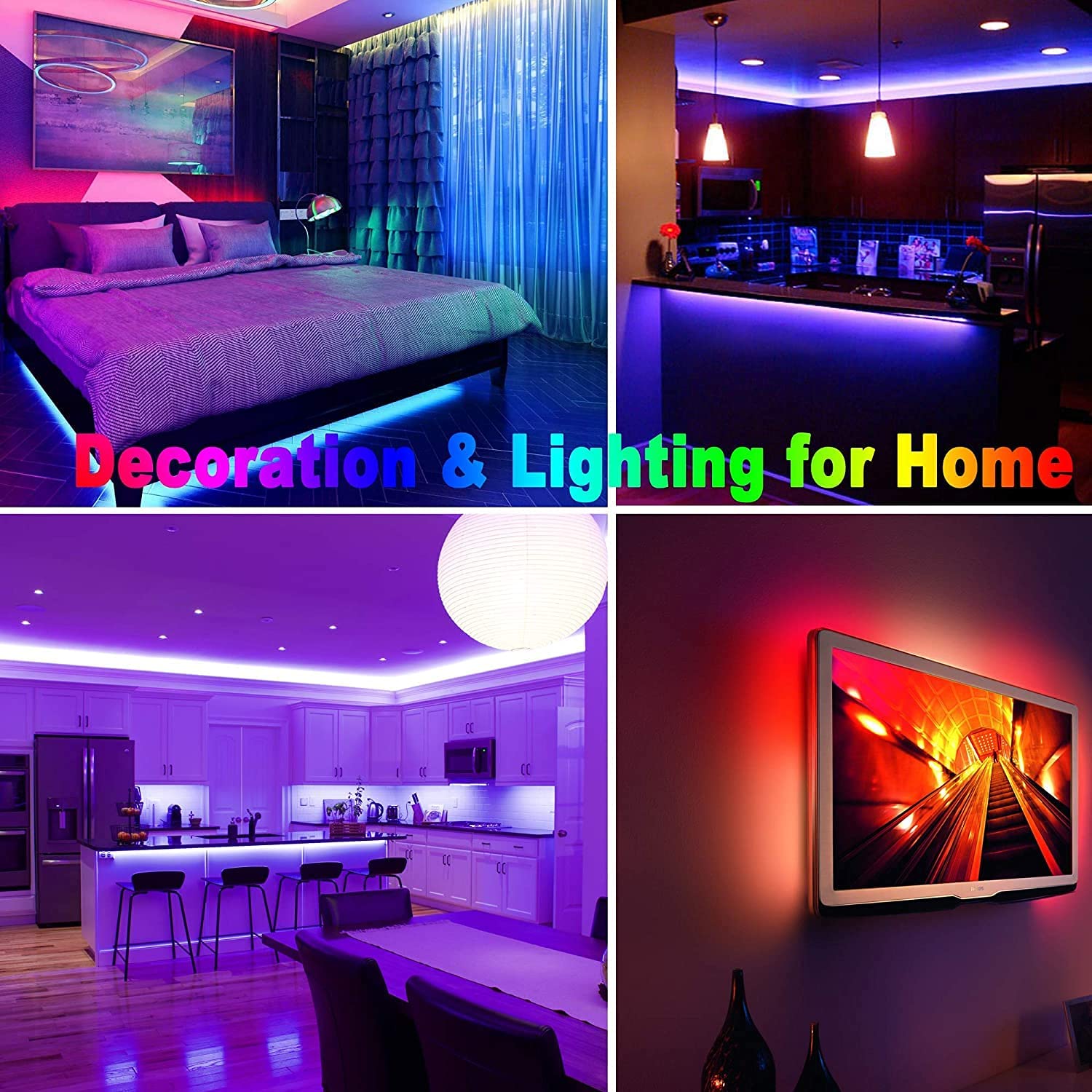 Amazon Hot Sale Alexa Google Tuya Wifi RGB LED Light SMD2835 5050 LED Smart Light strip Garden Waterproof Can Pasted Light Strip