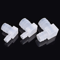 ZDVseal Coude de réduction PP à 90 degrés 14mm-4mm, Raccord cannelé facile à installer 18mmx12mm pour aquarium et bassin à poissons