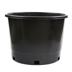 Plant Pot Round Plastic Outdoor For Sale Nursery Garden Black Horticulture 10 Gallon Used With Flower/green Plant Round Shape