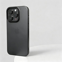 Coque de téléphone ultra-fine mate transparente PC+TPU pour iPhone 14 15 16 17 18 Pro Max, protection de l'objectif, antichoc, fabricant OEM ODM